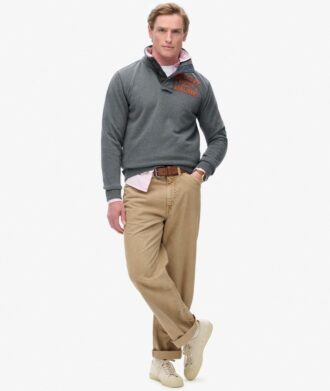 Vintage Athletic Half Button Φούτερ