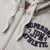 Vintage Athletic Zip Φούτερ με κουκούλα