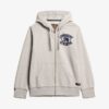 Vintage Athletic Zip Φούτερ με κουκούλα