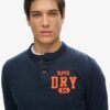 Vintage αθλητική μπλούζα Henley με μακριά μανίκια