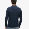 Vintage αθλητική μπλούζα Henley με μακριά μανίκια