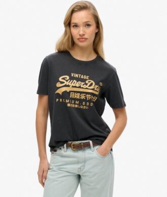 Vintage Logo Metallic Relaxed T-Shirt Vintage Logo Metallic Relaxed T-Shirt