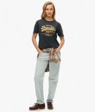 Vintage Logo Metallic Relaxed T-Shirt Vintage Logo Metallic Relaxed T-Shirt