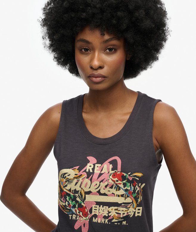 Vintage Logo Tokyo Scoop Neck Tank Top Vintage Logo Tokyo Scoop Neck Tank Top