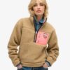 Vintage Retro Half Zip Fleece Jumper