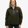Vintage Retro Half Zip Fleece Jumper