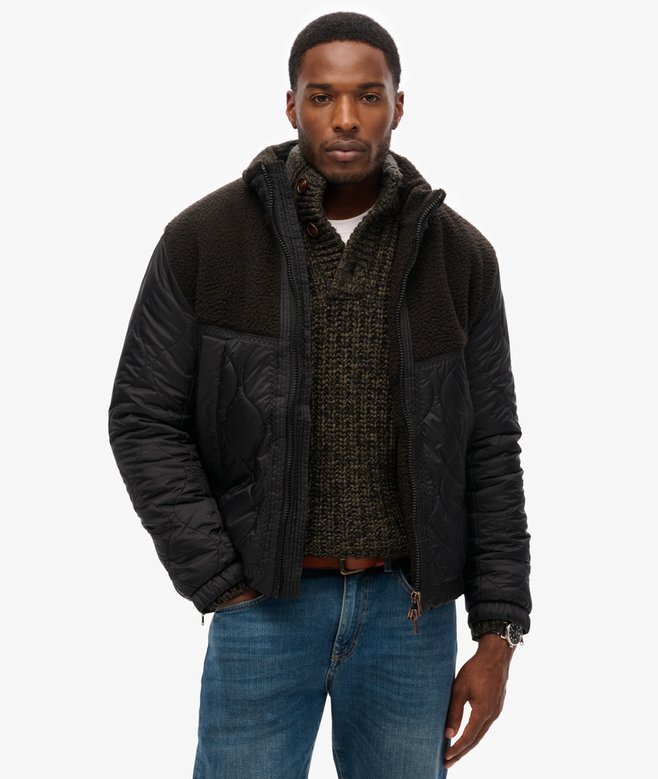 Υβριδικό μπουφάν Sherpa Quilted με καπιτονέ Υβριδικό μπουφάν Sherpa Quilted με καπιτονέ