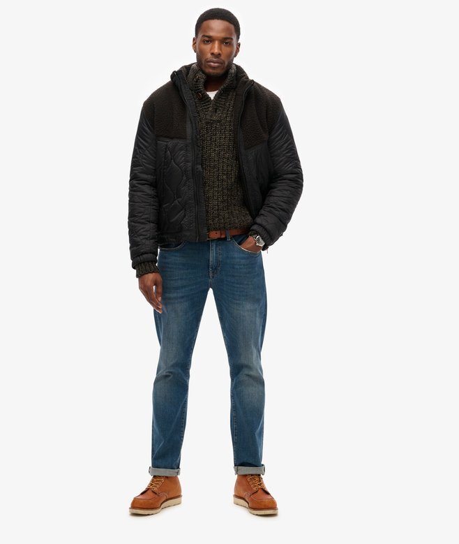 Υβριδικό μπουφάν Sherpa Quilted με καπιτονέ Υβριδικό μπουφάν Sherpa Quilted με καπιτονέ