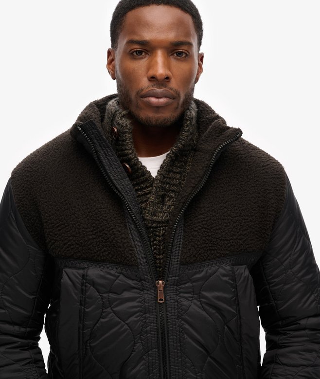 Υβριδικό μπουφάν Sherpa Quilted με καπιτονέ Υβριδικό μπουφάν Sherpa Quilted με καπιτονέ