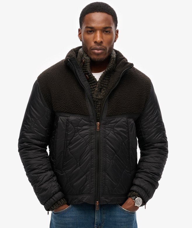 Υβριδικό μπουφάν Sherpa Quilted με καπιτονέ Υβριδικό μπουφάν Sherpa Quilted με καπιτονέ